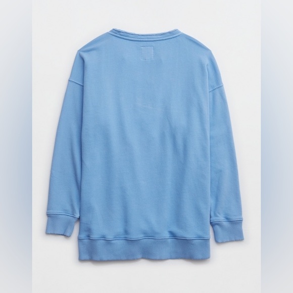 NWT Aerie Lace Up Oversized Distressed Sweatshirt - Picture 3 of 13
